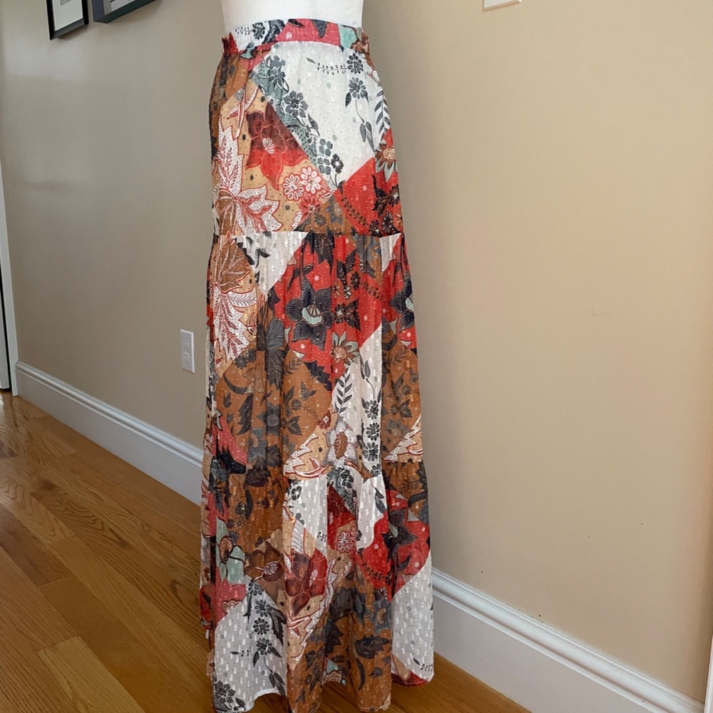 Multi Tier Rayon-Silk Blended Maxi Skirt from Johnny Was - Picture 3 of 5